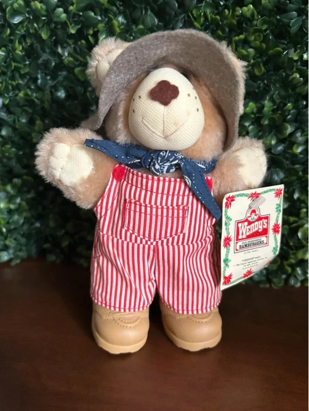 Vintage 1986 Furskins Bear Wendy’s Appalachian Artworks Plush Original Tag